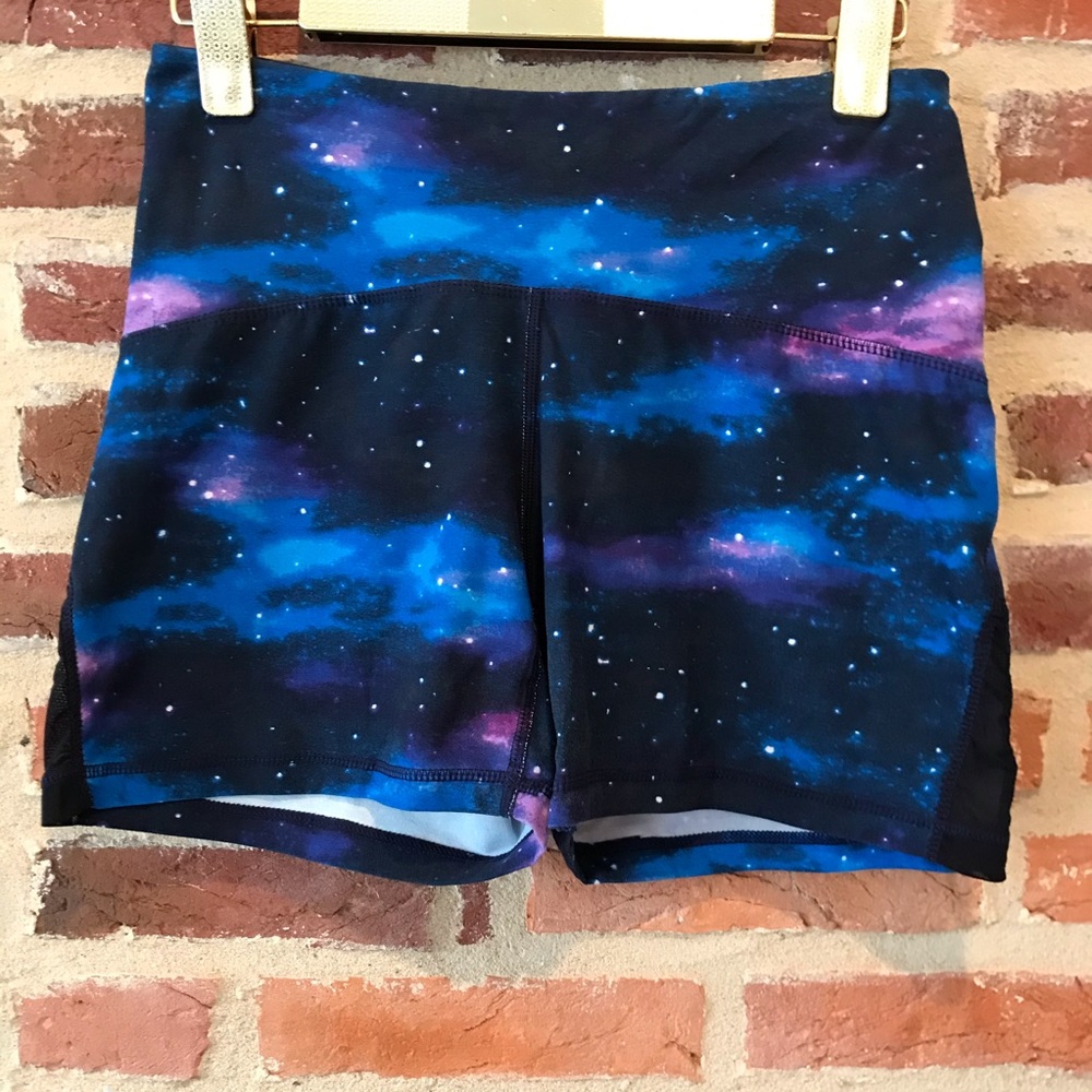 Galaxy Print Spandex Shorts